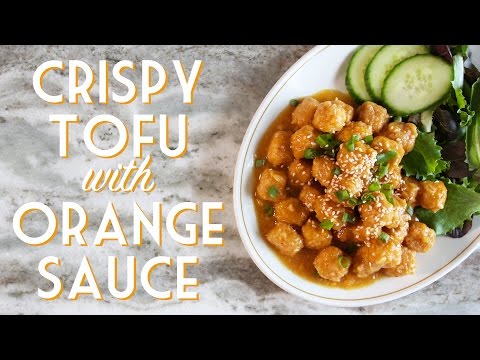 VIDEO : crispy tofu w/ orange sauce gluten free & oven-baked - while walking though a shopping mall food court the other day, the wafting smell ofwhile walking though a shopping mall food court the other day, the wafting smell oforange ch ...