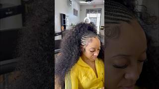 Braided Half Updown Burmese Curly Bundles Ambernicolehair