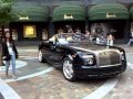 Rolls Royce Phantom Drophead Coupe Pulls Up Outside Harrods in London
