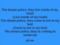 The Dream Police Cheap Trick lyrics onscreen