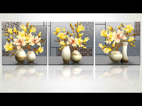 Tường Xinh - Tranh treo tường 3 lọ hoa - HL540