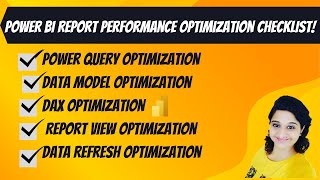 How To Optimize Power Bi Report Performance 40-Point Checklist For Faster Reports Interview Que