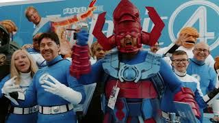 Fantastic Four Blue Carpet And Drone Show In L A