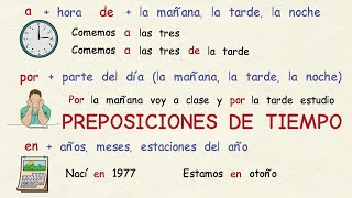 Aprender Español Preposiciones De Tiempo Nivel Básico