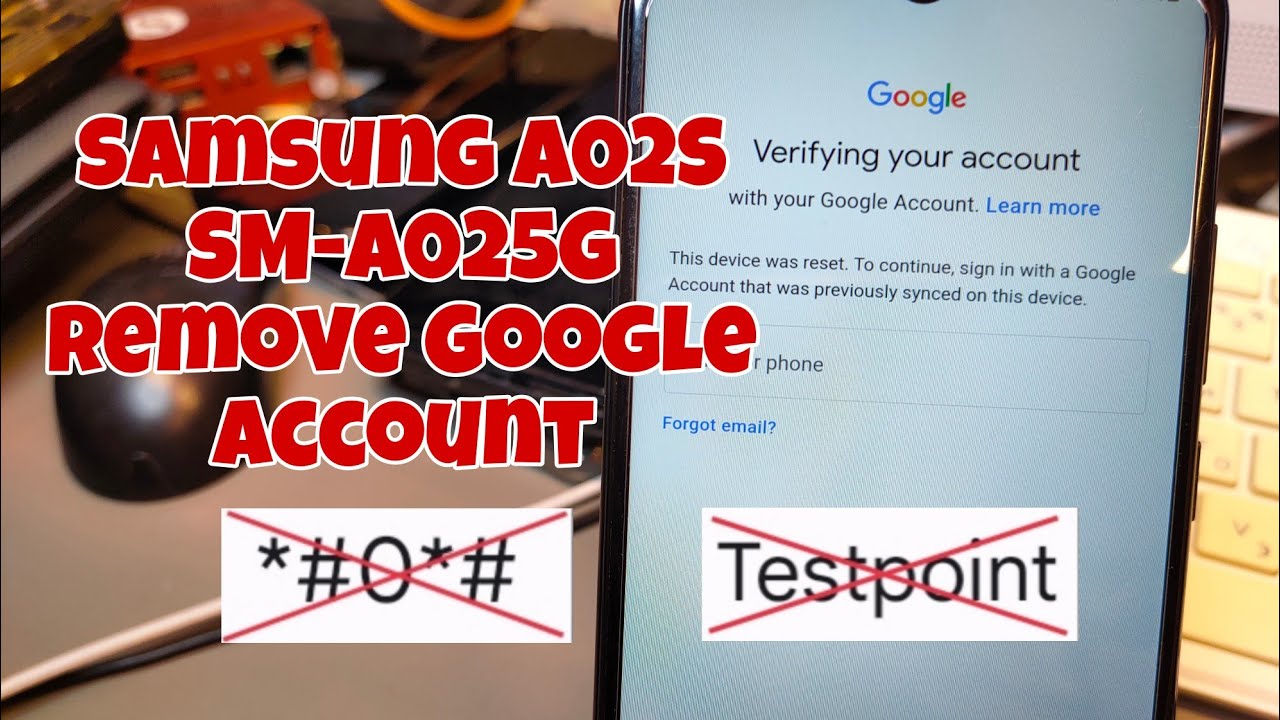 Samsung A02S (SM-A025G), Remove Google Account, Without Samsung A02S (SM-A025G), Remove Google Account, Without