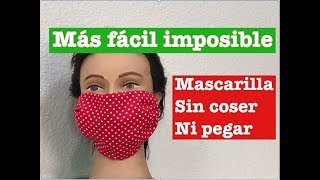 Como Hacer una MASCARILLA con Tela /DIY/How to Make a Mask With Easy Fabric