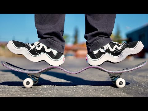 WAVY SHOES ON THE WAVY SKATEBOARD