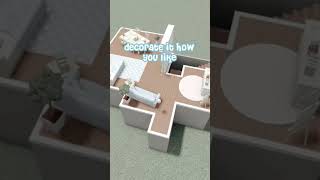 How to make a 2 story house with no game pass in bloxburg #shorts #roblox #bloxb