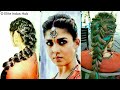 Nayanthara hairstyle in Kashmora | French Pull through Hairstyle Embellished with side braids