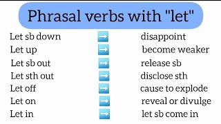 Phrasal Verbs With 