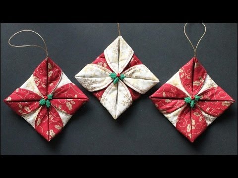 Folded Fabric Christmas Ornaments Patterns