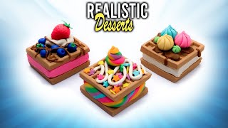 How to Make Dolls Toy Food. Yummy Play Doh Waffles. DIY Toy Food for Dolls