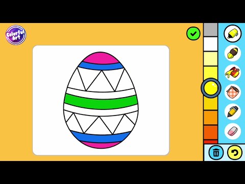 Bé Tập Tô Màu Quả Trứng | Game Hay Cho Bé | Vừa Học Vừa Chơi