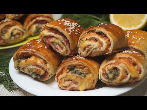 Настоящее объедение за пару минут! Закусочные Слойки Рулетики, Вкусно до последней крошечки Настоящее объедение за пару минут! Закусочные Слойки Рулетики, Вкусно до последней крошечки