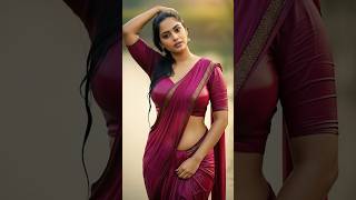 Beautiful Indian Woman In Wet Saree Traditional Ethnic Photoshoot