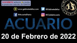 Horóscopo Diario - Acuario - 20 De Febrero De 2022.
