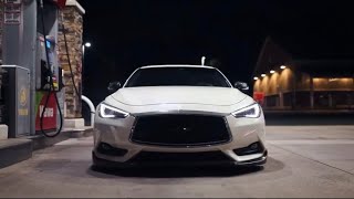 Bagged Infiniti Q60 car cinematic/movie