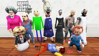 Korku Karakterleri̇ Hello Nei̇ghbor Evi̇nden Kaçti - Gta 5 Mods