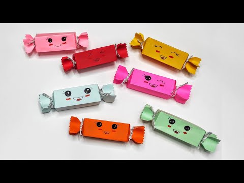DIY Paper Candy Boxes 🍬| Cute Paper Candy Wrappers & Candy Gift Idea | Jasmine Art