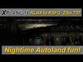 X-plane 11: KLAX to KSFO nightlanding. Zibo 737