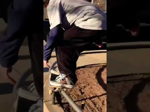Sean Egan long curved 5050 on a round rail - All I need skateboards
