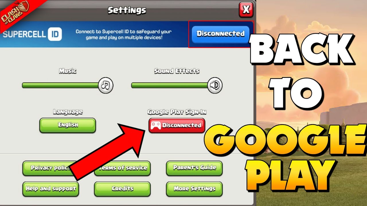 How to Back Google Play Connection & Recover COC Account How to Back Google Play Connection & Recover COC Account