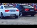 BMW M3 E92 vs BMW 335i Coupe Drag Race Viertelmeile Beschleunigungsrennen Acceleration Sound