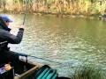 Fishing for carp on the pole at Oaklands Fishery, New Ross