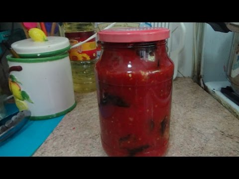 Баклажаны жареные, в томатном соусе - на зиму - рецепт Баклажаны жареные, в томатном соусе - на зиму - рецепт