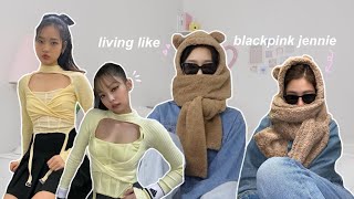 living like BLACKPINK JENNIE for a day (makeup, her outfits/style & diet) 블랙핑크 제