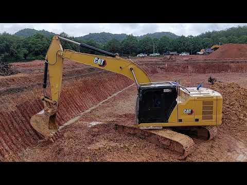 NEW CAT323 GC หกสูบโบ บุ้งกี๋ 1.3 คิว แต่งหล่อ งานแต่งสโลปบ่อ ฝนลง ชมไป บ่นไป excavator EP.8658