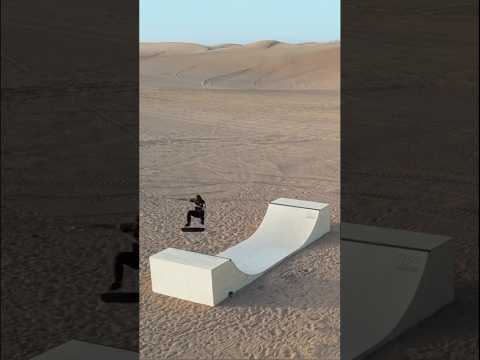Secret desert ramp with @DaveBachinsky 🏜️🤔 #skateboarding