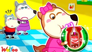No, Lucy Cheating Is Not Good Lucy Hides Soda In A Watermelon? Wolfoo Channel Kids Cartoon