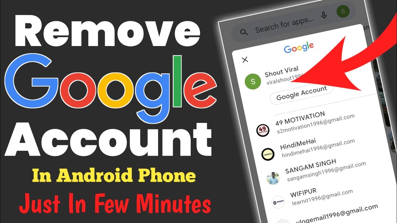 How To Remove Google Account From Phone || How to Sign How To Remove Google Account From Phone || How to Sign