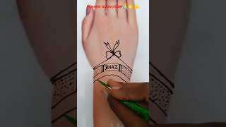 Bhai Name Rakhi Special Bracelet Mehndi Back Hand Beautiful & Arabic Henna Bracelet