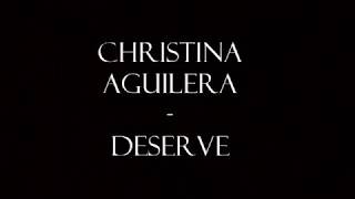 Watch Christina Aguilera Deserve video