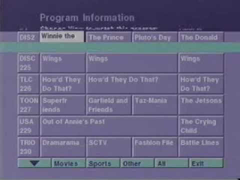 DirecTV Program Guide Sampler (1/1/1997) - YouTube