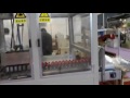 Video Rotary glass bottles wine washing filling capping shrinking carton sealing machine integrated line