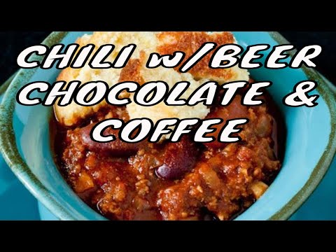 VIDEO : chili with chocolate, beer, and coffee - this flavorfulthis flavorfulchiliis rich and luscious with nuances ofthis flavorfulthis flavorfulchiliis rich and luscious with nuances ofchocolate, beer, and coffee. ...