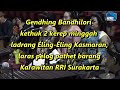 Notasi Gendhing Bandhilori Ladrang Eling-eling, Ketawang Megatruh Pl.Br Krawitan RRI Surakarta