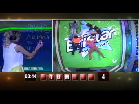 Arrastra2 el equipo rojo logro 6 palabras con Sarita Rivera al frente #Juga2Bolivia