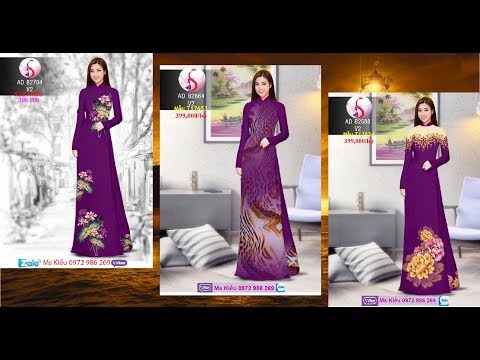 ÁO DÀI TÍM ĐẸP & THỜI TRANG VỚI 103 KIỂU l Vải Áo Dài S l 18