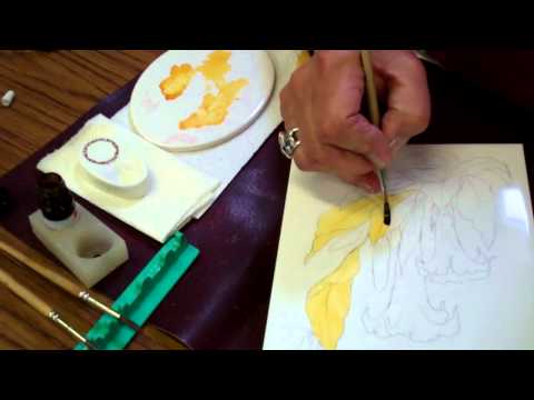 Watch Porcelain Painting with Lustre by Jackie Halhead, UK