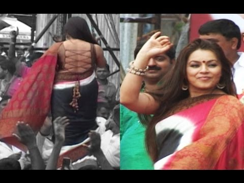 Hottie Mahima Choudhary in String Choli And Saree At Dahi...