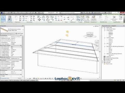 Tự Học Revit | 11.2 HD Dựng Hệ Cầu Phong Xà Gồ và Li Tô - Lớp Học Revit