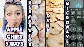 3-Ways To Make Apple Chips: Dehydrator, Oven, Microwave 3-Ways To Make Apple Chips: Dehydrator, Oven, Microwave