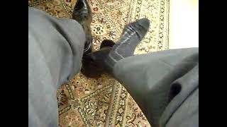 Black Florsheim Boots Office Play