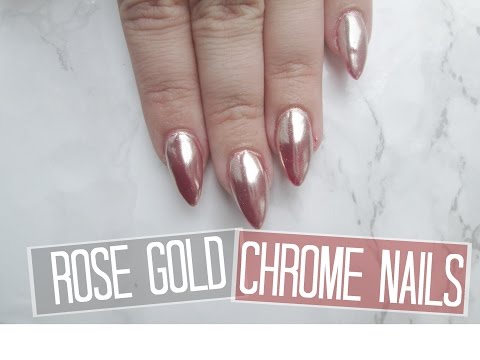 NAIL ART Rose Gold Chrome Ongles Miroir | Melissa Easy Nails - YouTube