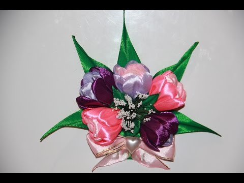 Букет из канзаши как сделать 93 Букет из канзаши как сделать 10