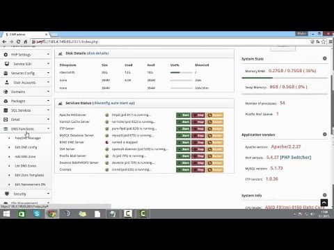 Youtube web hosting control panel centos